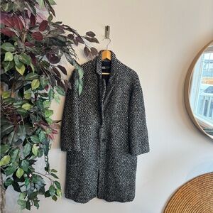 Zara Black and White Trench Coat